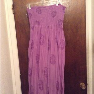 Lavender strapless sundress