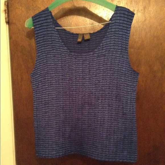 Royal blue frilled tank