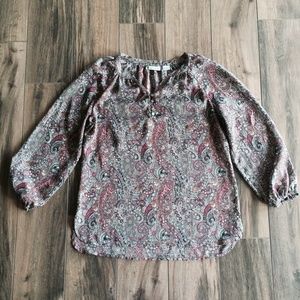 ⚡️SALE⚡️Liz Claiborne Floral Paisley Peasant Top