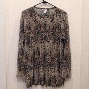 Snakeskin Print Tunic Size M
