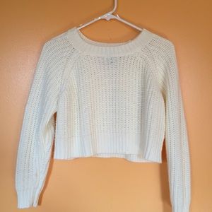 White crotchet crop top