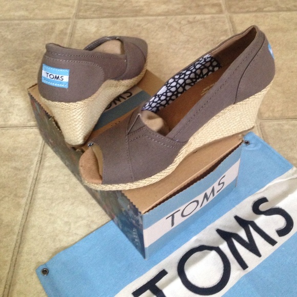 Toms - Wedge Ash Canvas