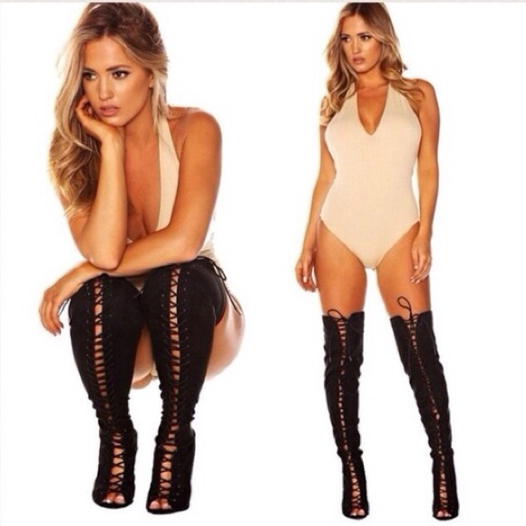 bebe Shoes - BEBE "TRACY" LACE UP THIGH HIGH BOOTS!