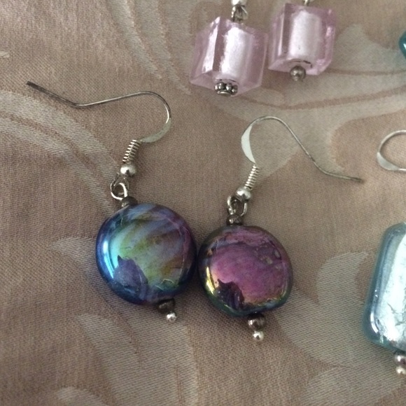 Glass Bead Earrings New! 4 pairs included! - Picture 4 of 4