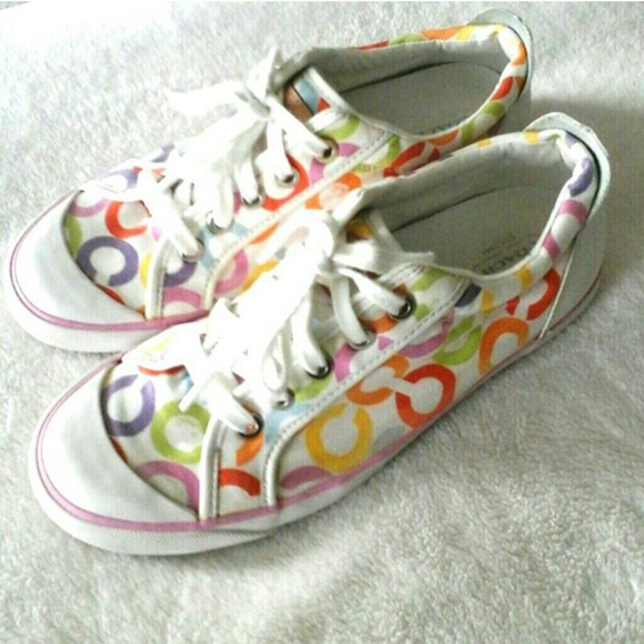 Coach Shoes - Reduced!! Coach logos sneakers