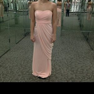 Petal Pink side swept gown