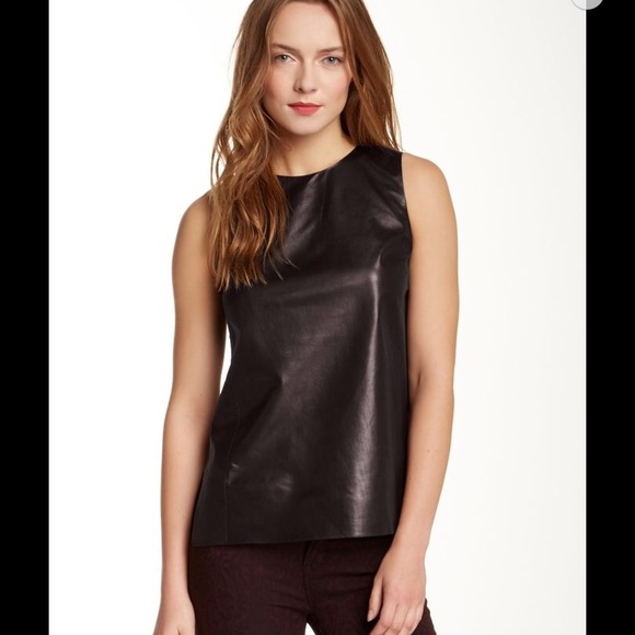Vince Tops - Vince Perforated Side Panel Shell. Size 8
