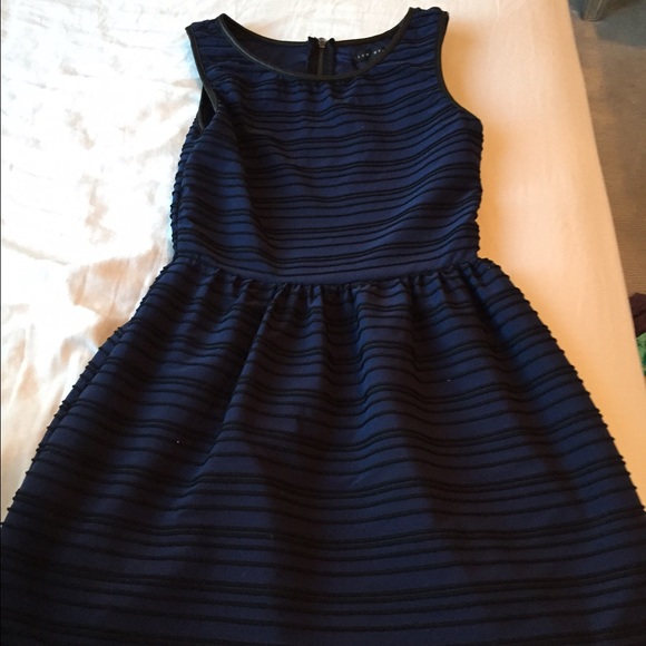 blue and black dress
