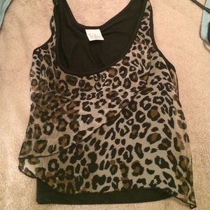 Cheetah tank/crop top