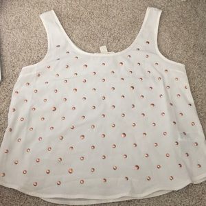 GOLD STUDDED BOXY TANK TOP