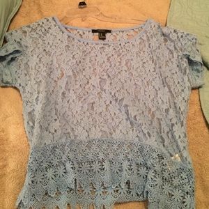 Forever 21 blue lace top- size is a medium