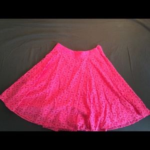 Lilly Pulitzer Fiesta Pink Daisy Lane Lace Skirt