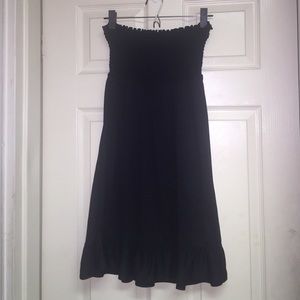 Juicy Couture black smocked swim suit cover up