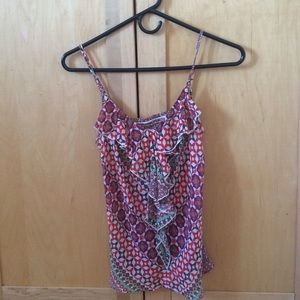 Guess print babydoll tank