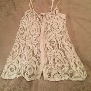 White lace tank, worn once, small