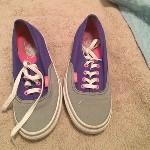 Purple and gray used vans