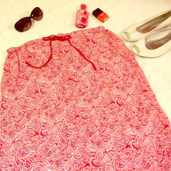 Cherokee Dresses & Skirts - Coral paisley maxi skirt