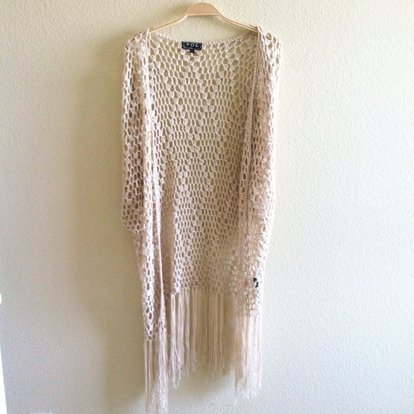 Crochet cardigan beach attire