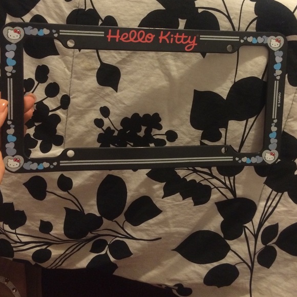 Hello kitty license plate frame