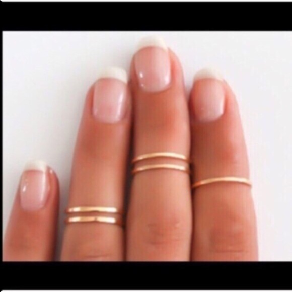 Free People Jewelry - 14k Gold filled Midi Rings ✌🏼️🌙