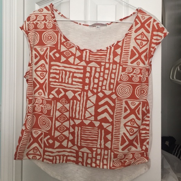 ORANGE TRIBAL TOP