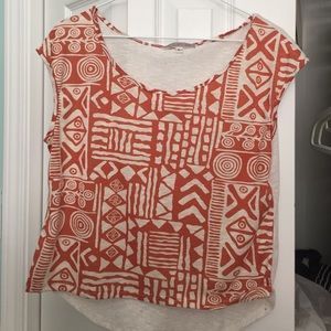 ORANGE TRIBAL TOP