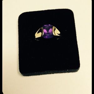 Brazilian Amethyst Fancy Cut Ring, 14K