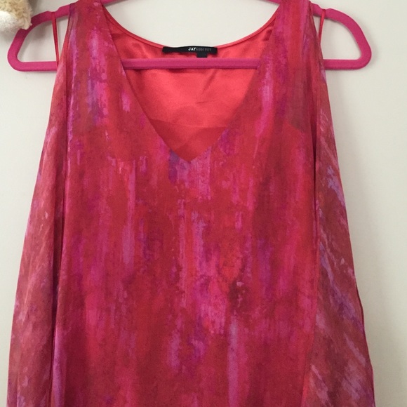 Jay Godfrey Red Multi Print Kimono Silk Dress NWOT - Picture 3 of 4