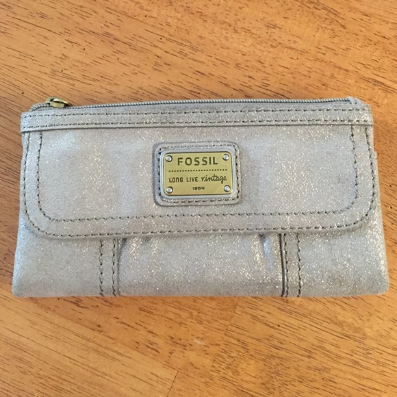 Fossil Wallet Emory sparkle suede
