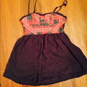 Plaid top mini dress