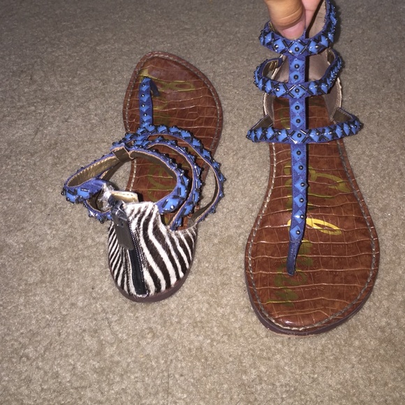 Sam Edelman Shoes - Sam Edelman Greyson Zebra-Printed Calf Hair Sandal