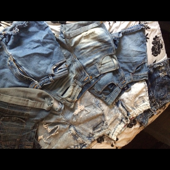 Jean high waisted shorts bundle!
