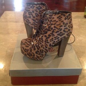 Leopard Platform Booties