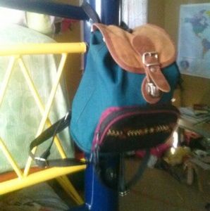 Mini Green Tribal Backpack