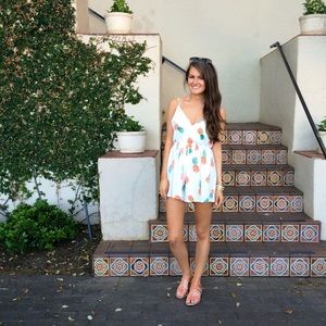 Adorable pineapple romper worn once