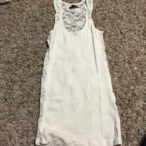 White lace tank top.