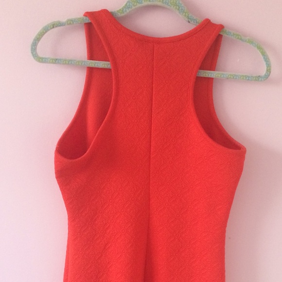 Asymmetrical bottom racer back red dress - Picture 3 of 3