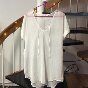 Sheer white top