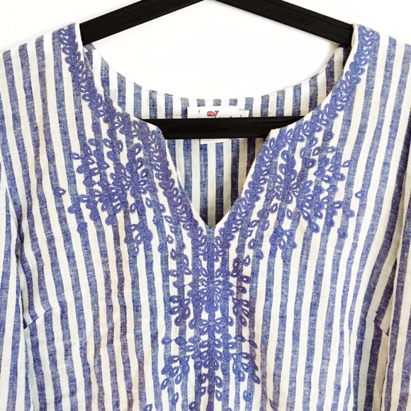 **MAKE OFFER**vineyard vines linen striped tunic