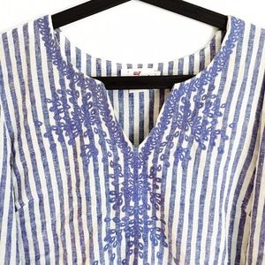 **MAKE OFFER**vineyard vines linen striped tunic