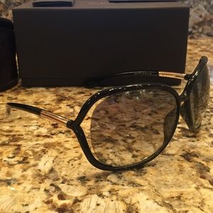 Tom Ford- black Raquel' 68mm Oversized Open Side