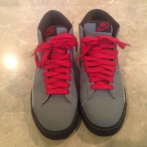 Black/Red/Gray Nike Blazers