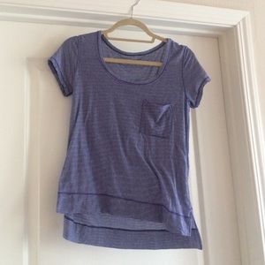 Lululemon navy striped tee