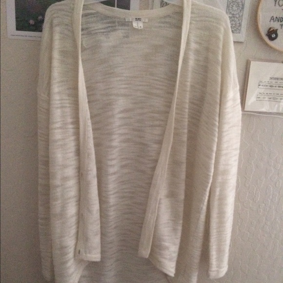 Helmut Lang Cream Loose-Knit Cardigan!