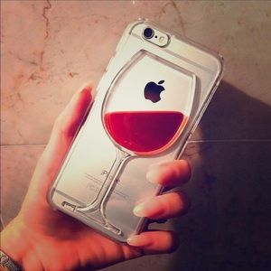 iPhone red whine cup transfer any case