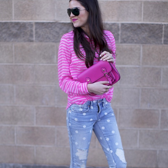 Marc by Marc Jacobs polka dot slim fit jeans