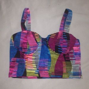 Multi-colored bustier