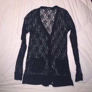 Black Lace Cardigan
