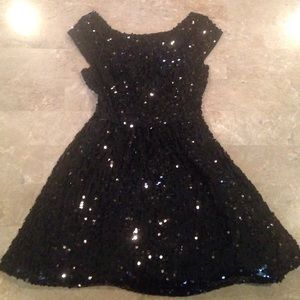 Black Sequin Homecoming Dress