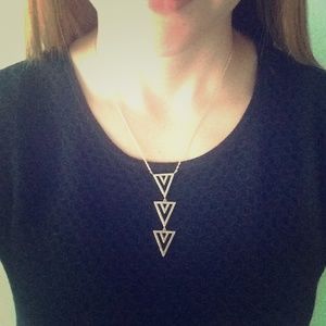 Stella & Dot rose gold pave necklace